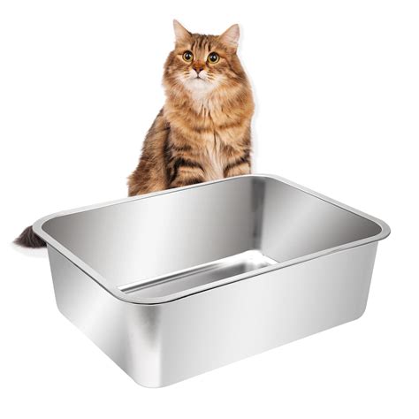 stainlees steel cat litter box|stainless steel litter box huge.